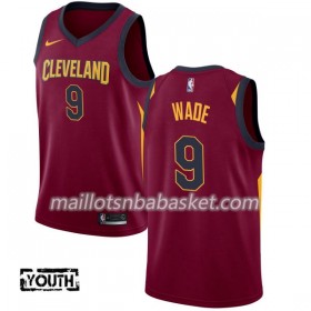 Maillot Enfant Cleveland Cavaliers Dwyane Wade 9 Nike 2017-18 Rouge Swingman